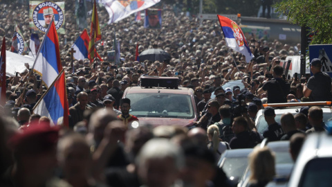 Procesión en conmemoración a Ratko Mladic en Belgrado, Serbia, a 7 de septiembre de 2026.