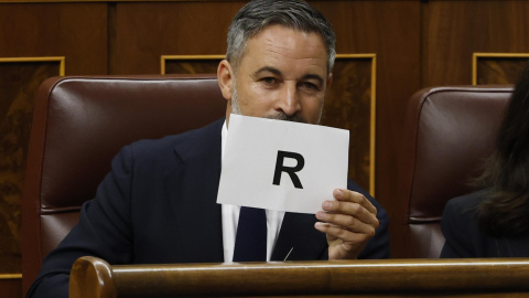 0f6d366106b25c3a03d4759cf957a3181ab82092w El líder de Vox, Santiago Abascal durante la primera sesión de control del Congreso del curso político.