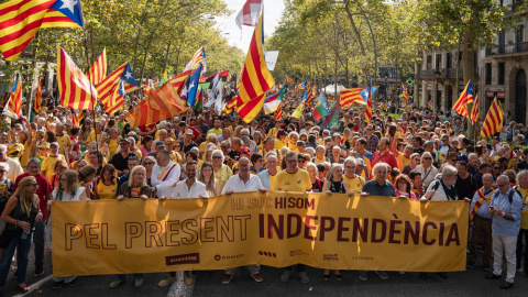 Capçalera de la manifestació independentista de Barcelona d'aquesta Diada del 2026. 11/09/2026 Capçalera de la manifestació independentista de Barcelona d'aquesta Diada del 2026.