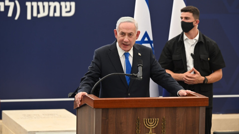 Netanyahu durante una rueda de prensa, en una imagen de archivo. Netanyahu durante una rueda de prensa, en una imagen de archivo.