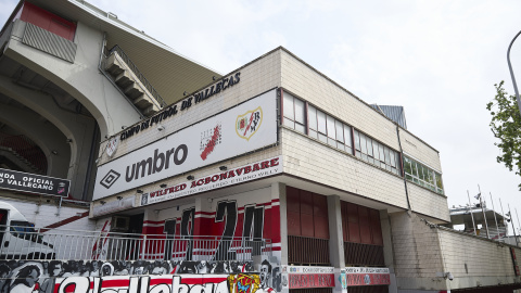 Fachada del estadio de fútbol del Rayo Vallecano, en una imagen de archivo. Fachada del estadio de fútbol del Rayo Vallecano, en una imagen de archivo.