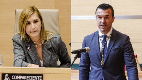 Salomé Pardas, exconsellera de Justicia e Interior, y Vicent Monpó, presidente de la Diputació de València, en una imagen de archivo.