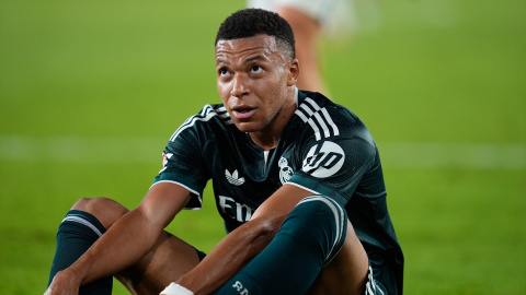 Mbappé, en el último partido del Real Madrid.