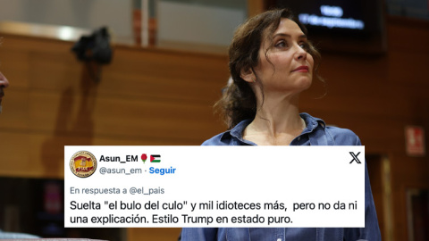 Isabel Díaz Ayuso, durante un pleno en la Asamblea de Madrid.