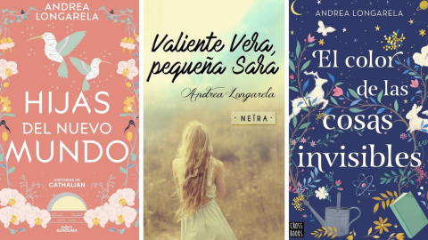 Portadas de algunos libros destacados de Andrea Longarela.