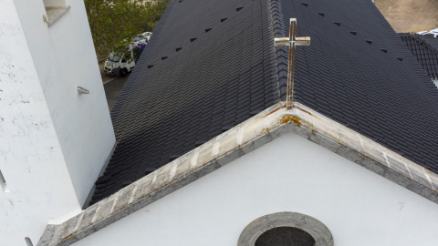 Vista aérea de una Iglesia de Lisboa. Archivo.