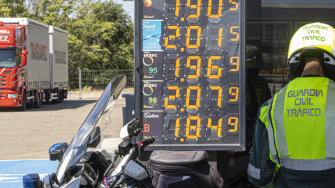 Precios de una estación de servicio de Zaragoza.