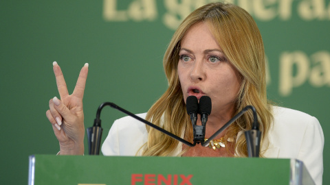 Giorgia Meloni, habla durante el Festival Nacional de la Juventud 2026. Giorgia Meloni, habla durante el Festival Nacional de la Juventud 2026.