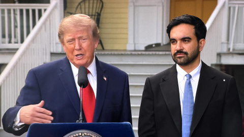 El alcalde de Nueva York, Zohran Mamdani, junto al presidente de Estados Unidos, Donald Trump, durante una rueda de prensa.