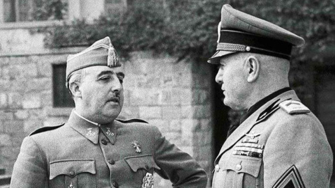 Franco y Mussolini Francisco Franco y Benito Mussolini, en 1941.