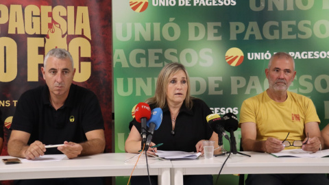 La roda de premsa d'Unió de Pagesos d'aquest dimecres, 23 de setembre, a Lleida. 23/09/2026 La roda de premsa d'Unió de Pagesos d'aquest dimecres, 23 de setembre, a Lleida.