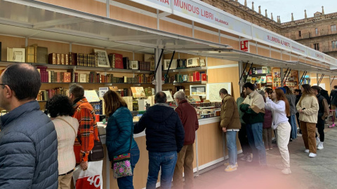 La Feria del Libro Antiguo y de Ocasión de Salamanca, en una foto de archivo.
