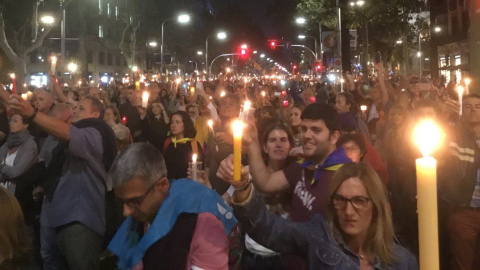 Manifestación soberanista en Barcelona. Archivo Fundación Espacio Público.