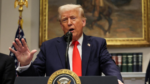 Donald Trump, durante una rueda de prensa en la Casa Blanca, a 3 de marzo de 2025.REUTERS / Leah Millis