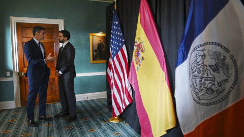 El presidente del Gobierno español, Pedro Sánchez, saluda al alcalde de Nueva York, Zohran Mamdani El presidente del Gobierno español, Pedro Sánchez, saluda al alcalde de Nueva York, Zohran Mamdani.