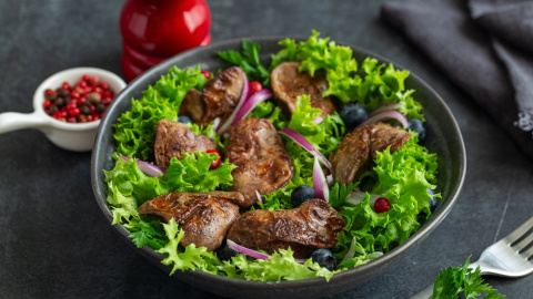 Receta de ensalada de hígados de pollo Receta de ensalada de hígados de pollo