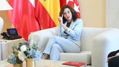 La presidenta de la Comunidad de Madrid, Isabel Díaz Ayuso, en una imagen del pasado 23 de septiembre, el mismo día que desahuciaron a Maricarmen.