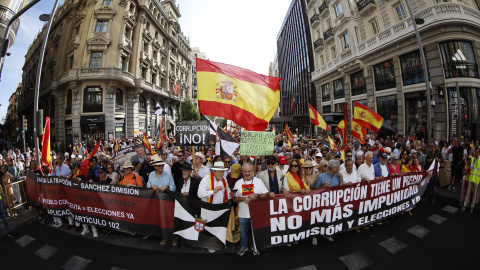 Marcha en apoyo de la defensa de Ceuta, este sábado, en Madrid.