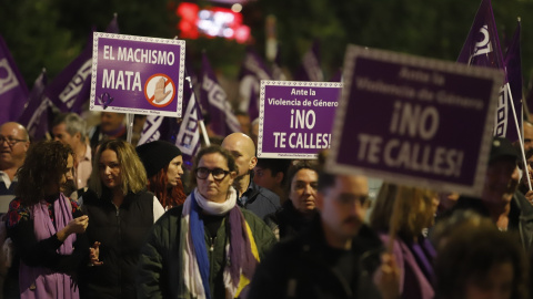 Imagen de archivo de una manifestación contra la violencia machista en Málaga Imagen de archivo de una manifestación contra la violencia machista en Málaga.