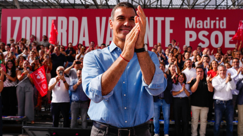 El presidente del Gobierno, Pedro Sánchez, participa en el acto de presentación de candidaturas del PSOE de Madrid para las elecciones municipales y autonómicas de 2027 El presidente del Gobierno, Pedro Sánchez, participa en el acto de presentación de candidaturas del PSOE de Madrid para las elecciones municipales y autonómicas de 2027.