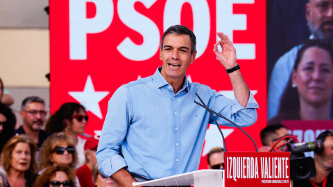 El presidente del Gobierno, Pedro Sánchez, participan en el acto de presentación de candidaturas del PSOE de Madrid para las elecciones municipales y autonómicas de 2027, en Getafe.