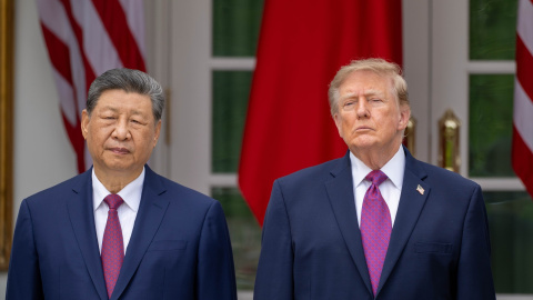 EuropaPress_7797170_24_september_2026_us_washington_us_president_donald_trump_and_chinese (Foto de ARCHIVO)24 September 2026, US, Washington: US President Donald Trump (R) and Chinese President Xi Jinping watch the military review in the Rose Garden at the White House. Photo: Matt Kaminsky/ZUMA Press Wire/dpaMatt Kaminsky/ZUMA Press Wire/dp / DPA24/9/2026 ONLY FOR USE IN SPAIN