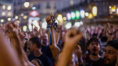 Protesta por la situación de la vivienda en Madrid.