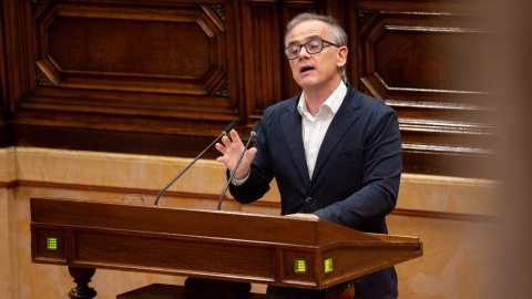 El president d'ERC al Parlament, Josep Maria Jové, en la seva intervenció al debat de política general El president d'ERC al Parlament, Josep Maria Jové, en la seva intervenció al debat de política general