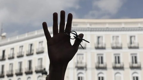 vivienda Una persona muestra un manojo de llaves durante una protesta por la vivienda en Madrid.