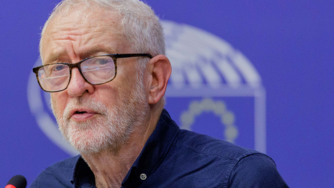 El exlíder del Partido Laborista británico Jeremy Corbyn este miércoles en el Parlamento Europeo.