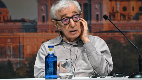 Woody Allen durante la rueda de prensa de presentación del rodaje de su nueva película en Madrid, a 1 de octubre de 2026.