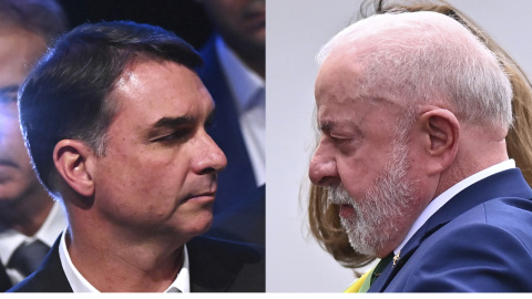 Lula da Silva y Flávio Bolsonaro, en una imagen de archivo. Lula da Silva y Flávio Bolsonaro, en una imagen de archivo.
