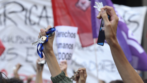 Protesta ante el Congreso por el derecho a la vivienda. Protesta ante el Congreso por el derecho a la vivienda.