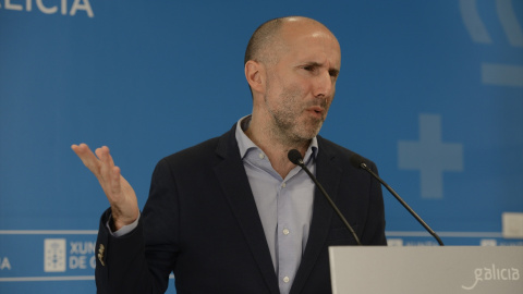 Imagen de archivo del alcalde de Ourense, Gonzalo Pérez Jácome, en una rueda de prensa.