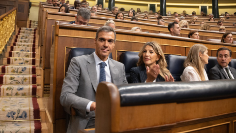 Pedro Sánchez, en el Congreso, este viernes. Pedro Sánchez, en el Congreso, este viernes.