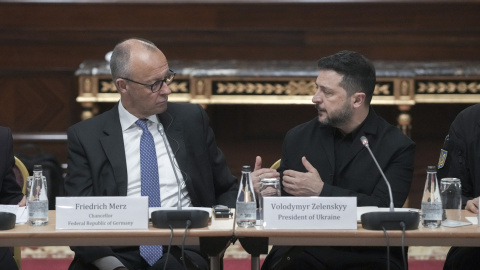 Merz y Zelenski en Kiev, el 4 de octubre de 2026. Merz y Zelenski en Kiev, el 4 de octubre de 2026.