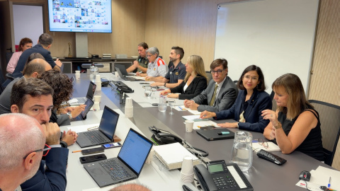 Reunió del Centre de Coordinació Operativa de Catalunya (CECAT) amb Salvador Illa i Núria Parlon. Reunió del Centre de Coordinació Operativa de Catalunya (CECAT) amb Salvador Illa i Núria Parlon.