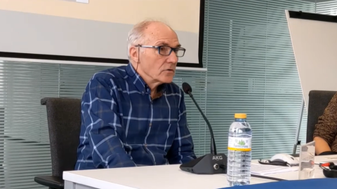 Alfonso del Amo durante una conferencia en el IV Encuentro FIlmotecas, a 2 de marzo de 2020. Alfonso del Amo durante una conferencia en el IV Encuentro FIlmotecas, a 2 de marzo de 2020.