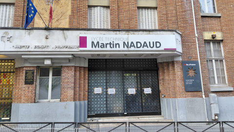El Instituto de Formación Profesional Martin Nadaud, uno de los que ha tenido que cerrar por las protestas en París. El Instituto de Formación Profesional Martin Nadaud, uno de los que ha tenido que cerrar por las protestas en París.