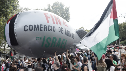 Manifestación celebrada el pasado domingo 4 en Madrid para denunciar el genocidio contra la población civil en Gaza.