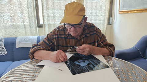 José Antonio Mateo trabajando en una de sus obras