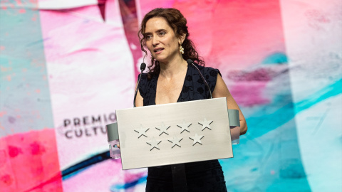 La presidenta de la Comunidad de Madrid, Isabel Díaz Ayuso, interviene durante la entrega de los XXIV Premios de Cultura del Gobierno regional, en Teatros del Canal, a 21 de septiembre de 2026, en Madrid La presidenta de la Comunidad de Madrid, Isabel Díaz Ayuso, interviene durante la entrega de los XXIV Premios de Cultura del Gobierno regional, en Teatros del Canal, a 21 de septiembre de 2026, en Madrid
