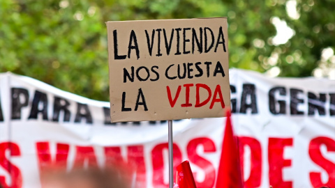 Imagen de la manifestación convocada el pasado sábado 3 de octubre por el derecho a la vivienda.
