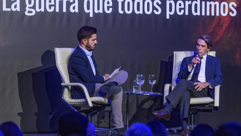 c3a85aab47a9e0590534db578c73b0196c8d12a2w El expresidente del Gobierno José María Aznar, en la entrevista concedida al periodista Juanma Lamet en las jornadas "1936. La guerra que todos perdimos".