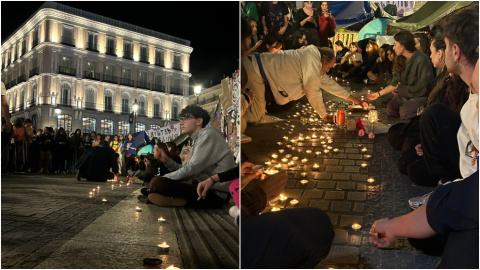 Altar por Maricarmen Altar improvisado en la Puerta del Sol en homenaje a Maricarmen