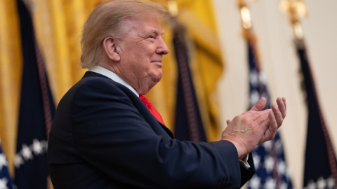 El presidente de EEUU, Donald Trump, este viernes en la Casa Blanca.