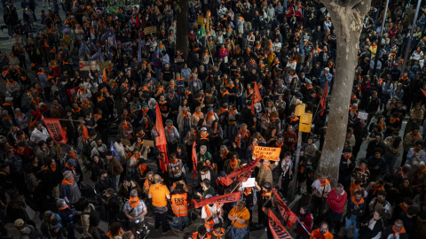 Concentración organizada por el Sindicat de Llogateres, este viernes en Barcelona. Concentración organizada por el Sindicat de Llogateres, este viernes en Barcelona.