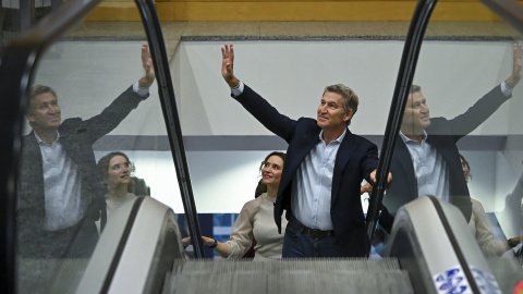 Feijóo y Ayuso en el acto del PP en Madrid este sábado 10 de octubre.