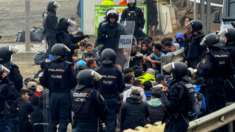 Desalojo de migrantes, este lunes. Desalojo de migrantes, este lunes.