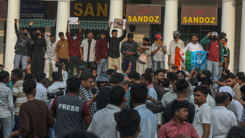 Protestantes en Nueva Delhi, este sábado.